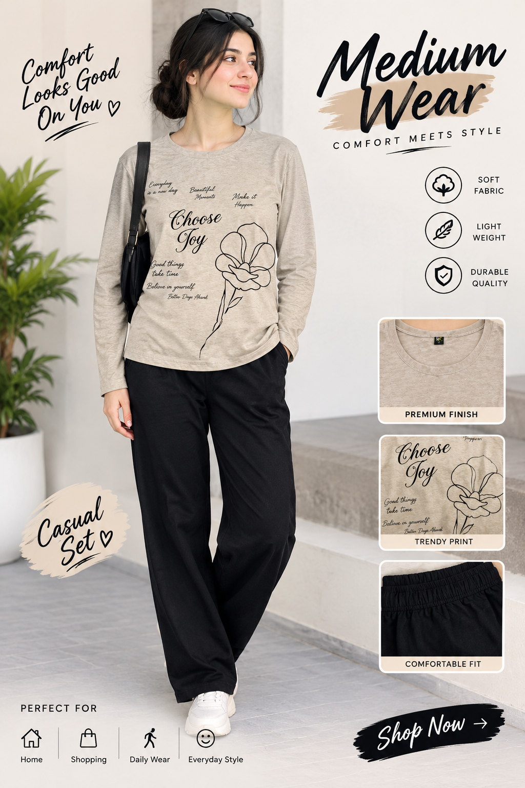 choose toy  Print Women's Night Suit – Cotton Sleepwear Set