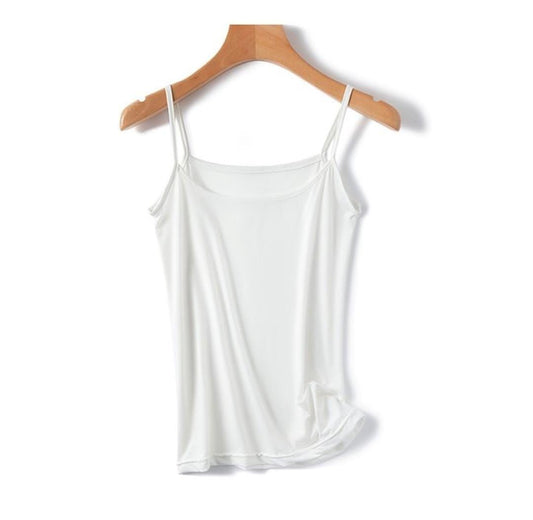 white colour camisole fabric soft jersey - M.H fashion 