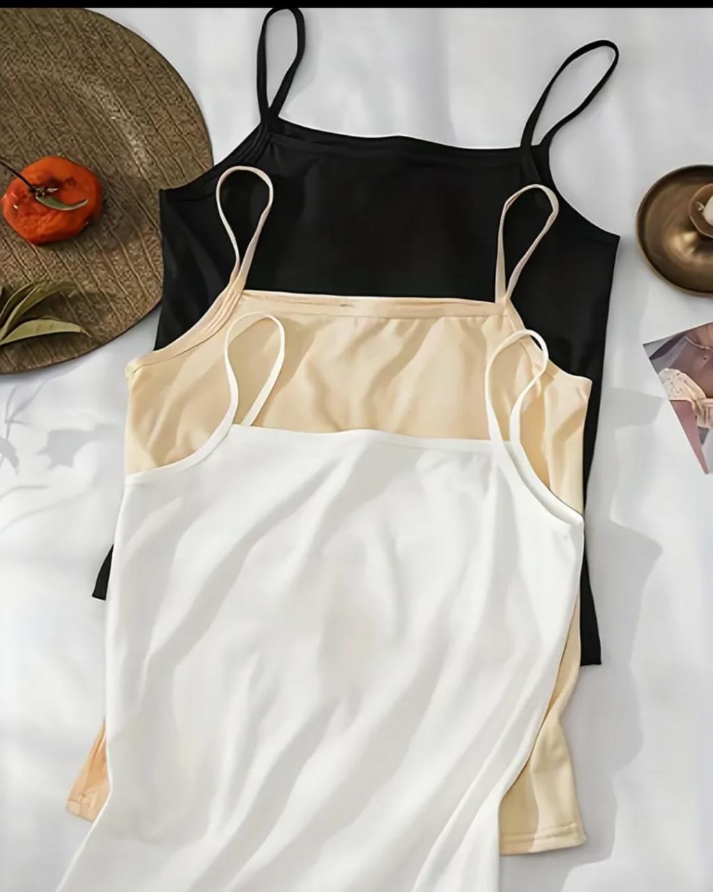 pack of 3 camisole fabric soft jersey - M.H fashion 