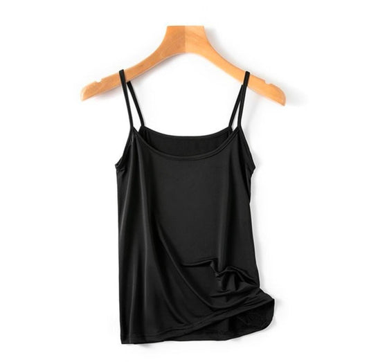 black camisole fabric soft jersey - M.H fashion 