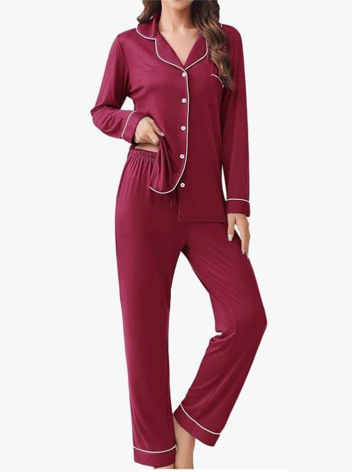 button  style night suit  fabric soft cotton for summer - M.H fashion 
