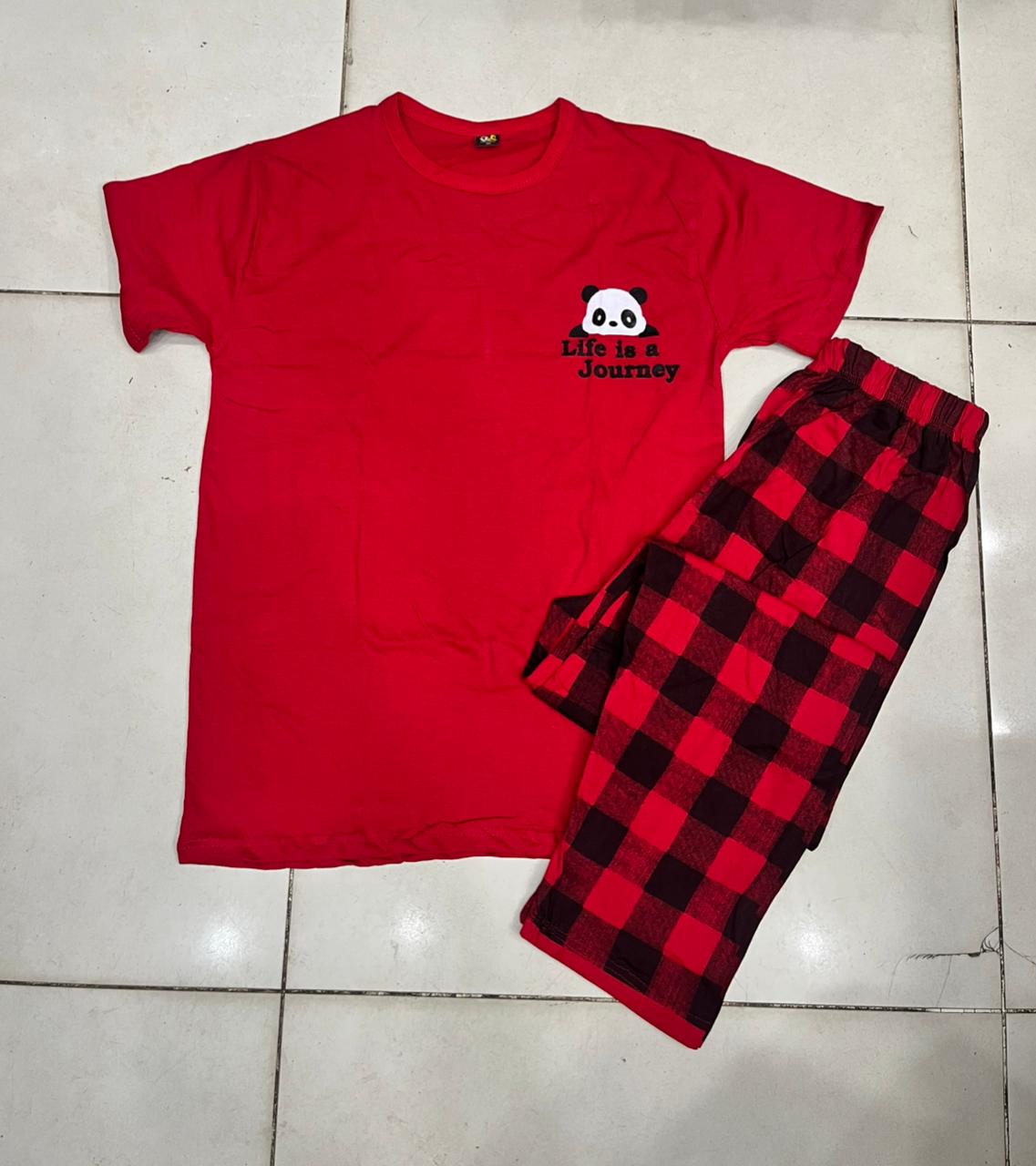 red panda night suit premium fabric for girls and woman - M.H fashion 