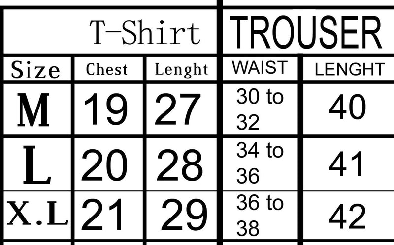 Cartoon printe half sleeves T-shirt and trouser in cotton jersey for mans and boys (MH : 75)